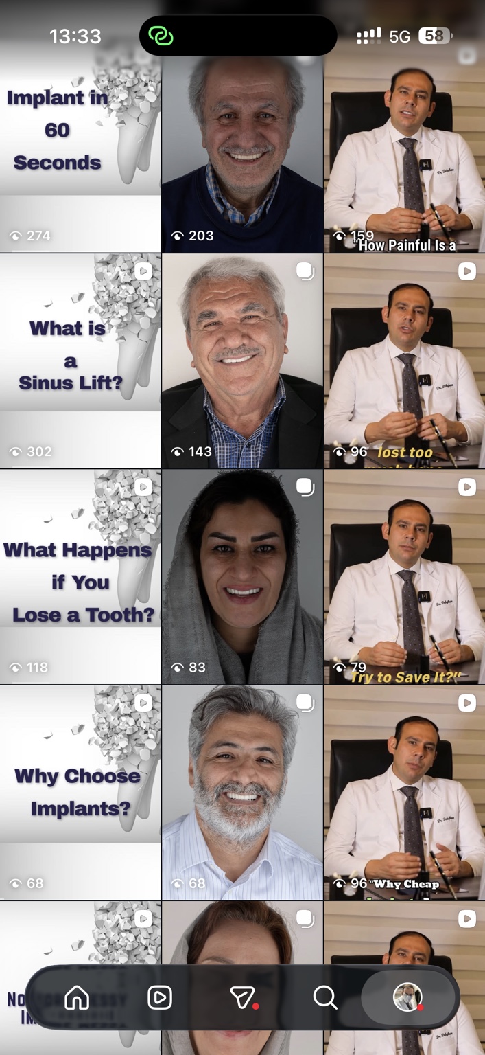 Dental education and patient content created for Dr. Vahid Dehghanmanshadi